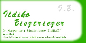 ildiko bisztriczer business card